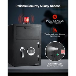 Tallelokero Q235-teräs etupudotusaukolla digitaalisella näppäimistöllä samettivuorella