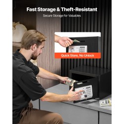 Tallelokero terästä samettiverhoiltu pudotusaukolla numerokoodilukolla kääntönupilla seinäkiinnitys