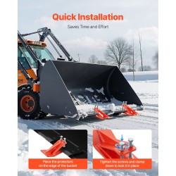 Kauhan reunasuoja hiiliteräs kaksoislukitus yhteensopiva reunapaksuudelle alle kaksi tuumaa oranssi