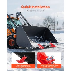 Traktorin kauhan reunasuoja hiiliteräs 2 kpl kaksinkertainen lukitus punainen