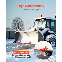 Traktorin kauhan reunasuoja hiiliteräs 2 kpl kaksinkertainen lukitus punainen