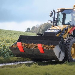 Traktorin kauhan reunasuoja hiiliteräs 2 kpl kaksinkertainen lukitus punainen