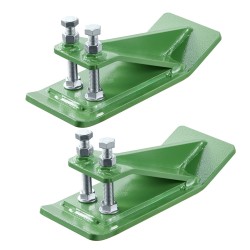 Kauhan reunasuojat vihreät hiiliterästä raskaaseen ulkokäyttöön kaksoislukitus kaksi kappaletta