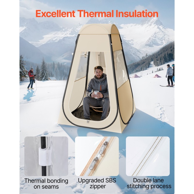 Urheiluteltta kirkas kuplateltta yhdelle henkilölle 120x120x190 cm vesitiivis aurinkosuojattu