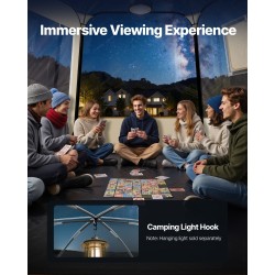 Kuplateltta 4,58×4,32 m TPU-muovi 12–15 hengelle 540 asteen panoraama