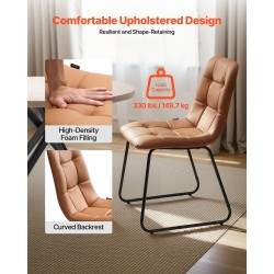 Pyöreä 45-tuumainen ruokapöytäsetti MDF-pöytälevyllä ja 4 keinonahkatuolia