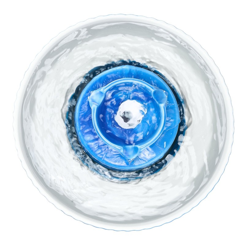 Keraaminen juoma-allas lemmikeille 2,1 l 360° juoma-alue hiljainen 1,5 W pumppu