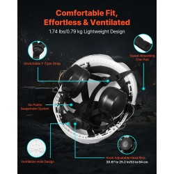Teollinen ABS-kuorinen suojakypärä 53–64 cm 6-pisteinen jousitus heijastavat nauhat