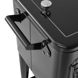 Siirrettävä 80QT kylmävaunu teräsrunko PP sisävuori PU eriste 360 asteen pyörät