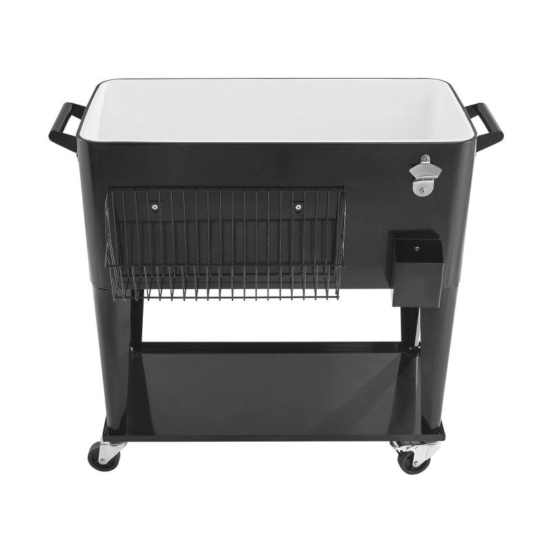 Siirrettävä 80QT kylmävaunu teräsrunko PP sisävuori PU-eriste 360 asteen pyörät