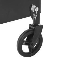 Rullaava kylmävaunu 75 7 l musta teräsrunko PP sisävuori PU eristys 360 asteen pyörät