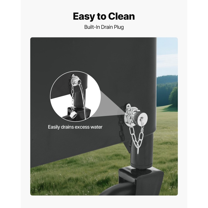 Rullaava kylmävaunu 75,7 l musta teräsrunko PP-sisävuori PU-eristys 360 asteen pyörät