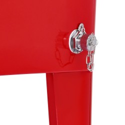 Rullaava kylmävaunu 75 7 l kylmävalssattu teräs 4 kääntyvää pyörää ulkokäyttöön