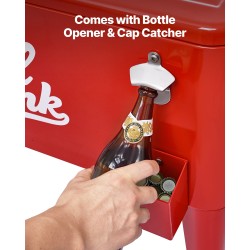 Rullaava kylmävaunu 75,7 l kylmävalssattu teräs 4 kääntyvää pyörää ulkokäyttöön