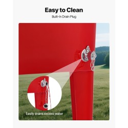 Rullaava kylmävaunu 75,7 l kylmävalssattu teräs 4 kääntyvää pyörää ulkokäyttöön