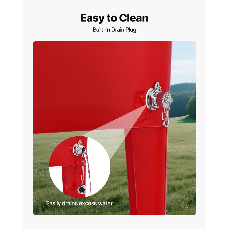 Rullaava kylmävaunu 75,7 l kylmävalssattu teräs 4 kääntyvää pyörää ulkokäyttöön