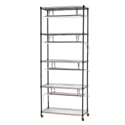 Monitasoinen sisäkasviteline kuudella tasolla 180 senttimetriä korkea kahdeksalla täysspektrisellä LED valolla