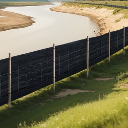 Suodatinaitakangas polypropeenia ja rautalankaa 0,6×30,48 m rulla eroosion ja sedimentin hallintaan