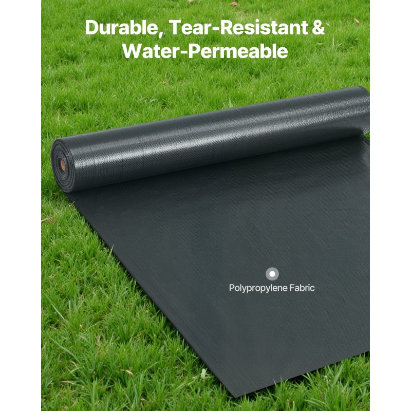 Suodatinkangas polypropeeni kolme 152,4 metrin rullaa musta eroosionhallintaan