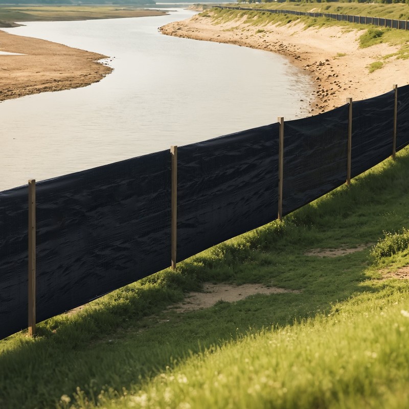 Suodatinkangas polypropeeni kolme 152,4 metrin rullaa musta eroosionhallintaan