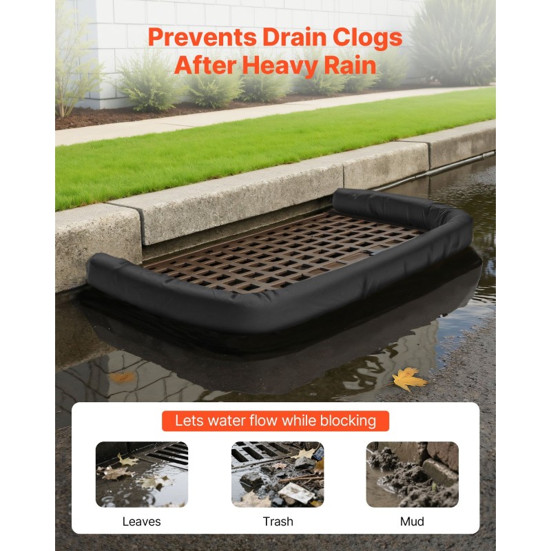 Sedimenttisuodatinsukka kolmen metrin kuitukankaasta polypropeenitäytteellä yksi kappale hulevesikaivoihin