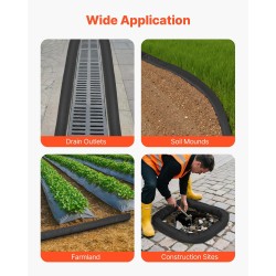 Sedimenttisuodatinsukka kolmen metrin kuitukankaasta polypropeenitäytteellä yksi kappale hulevesikaivoihin