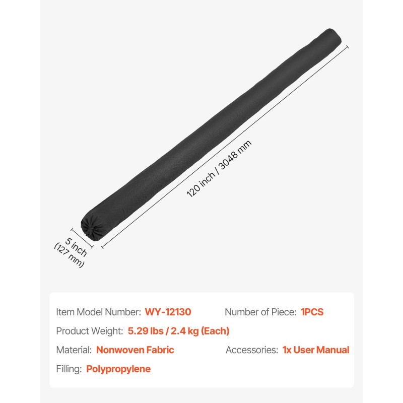 Sedimenttisuodatinsukka kolmen metrin kuitukankaasta polypropeenitäytteellä yksi kappale hulevesikaivoihin