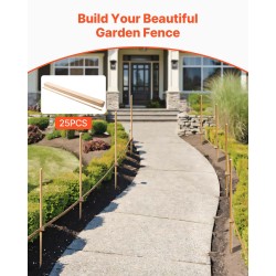 Puutarhapaalut kuusipuusta 25 kpl 122 cm aidan ja kasvien tuki