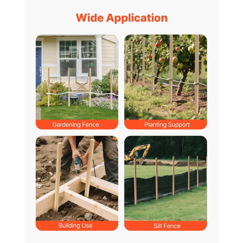 Puutarhapaalut kuusipuusta 25 kpl 122 cm aidan ja kasvien tuki