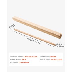 Puutarhapaalut kuusipuusta 25 kpl 122 cm aidan ja kasvien tuki