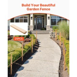 Puiset puutarhapaalut kuusi 12,7×38,1×914 mm 25 kpl aitaukseen ja kasvien tueksi