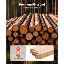 Puiset puutarhapaalut kuusi 12,7×38,1×914 mm 25 kpl aitaukseen ja kasvien tueksi