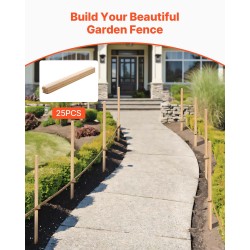 Puutarhaseipäät kuusipuuta 25 kpl 19×1219 mm terävä kärki