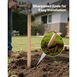 Puutarhaseipäät kuusipuuta 25 kpl 19×1219 mm terävä kärki