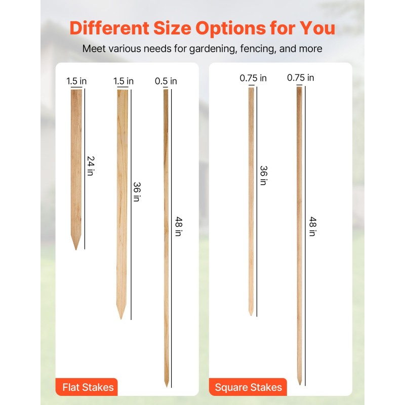 Puutarhaseipäät kuusipuuta 25 kpl 19×1219 mm terävä kärki