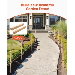 Puutarhapaalut kuusipuuta 19x19x914 mm 50 kpl terävä kärki kasvituki