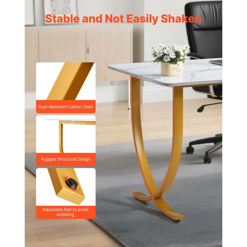 Työpöytä 160×80 cm valkoinen lastulevy hiiliteräsrunko säädettävät jalat