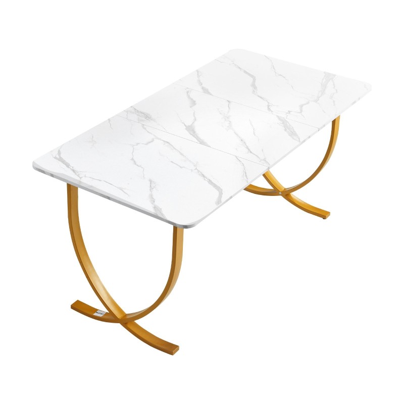 Työpöytä 160×80 cm valkoinen lastulevy hiiliteräsrunko säädettävät jalat