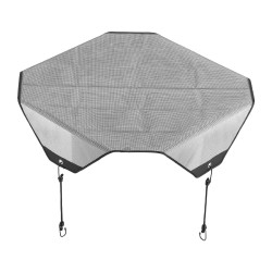 Ilmastointilaitteen ulkoyksikön suojapeite PVC-verkkokankaasta 710 x 710 mm musta