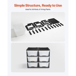 Muovinen säilytyslaatikosto 2 kpl 6 vetolaatikkoa 17 l kodin ja toimiston käyttöön