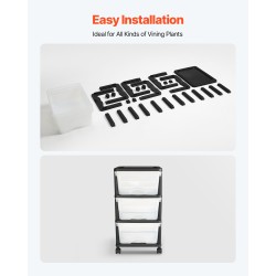 Muovinen säilytyslaatikosto pyörillä 3 läpinäkyvää laatikkoa 17 litraa