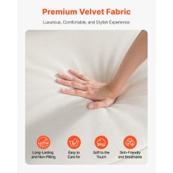 3-istuttava samettiverhoiltu sohva 2540 mm valkoinen säilytystilalla