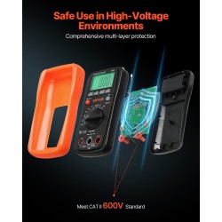 Digitaalinen yleismittari TRMS 4000-lukemainen automaattinen mitta-alue taustavalaistu näyttö