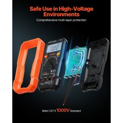 Digitaalinen yleismittari 6000 lukemaa todellinen RMS NCV taustavalaistu