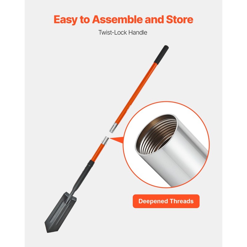 Kapea ojituslapio 10,4 cm seosteräksinen terä 1425 mm lasikuituvarsi