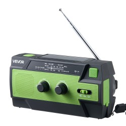 Käsikäyttöinen hätä ja sääradio aurinko ja USB latauksella 4000mAh akulla FM AM NOAA tuella