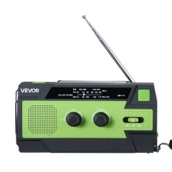 Käsikäyttöinen hätä- ja sääradio aurinko- ja USB-latauksella 4000mAh-akulla FM/AM/NOAA-tuella