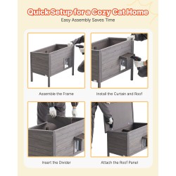 Puinen eristetty kissatalo 30W lämmitysalustalla 1–3 kissalle korotetulla pohjalla