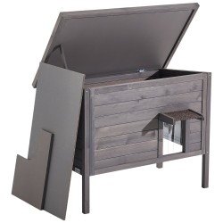 Puinen eristetty kissatalo 30W lämmitysalustalla 1–3 kissalle korotetulla pohjalla