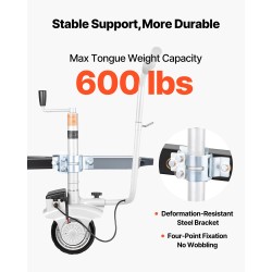 Peräkärryn siirtäjä teräsrunko 380W 12V 2,5 t säädettävä kiinnityskorkeus 31–63 cm